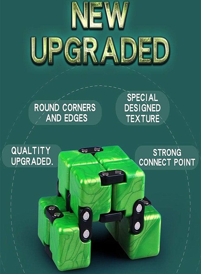 Cubelelo Drift Infinity Cube (Green) | Magic Puzzle Cool Mini Gadget for Stress and Anxiety Relief for Kids and Adults | Desk Finger Flip Toy for Fun and Game | for Ages 3 Years and Above - Image 3